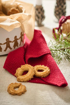 Ręcznik kuchenny dzianinowy czerwony Mynte Strawberry Ib Laursen