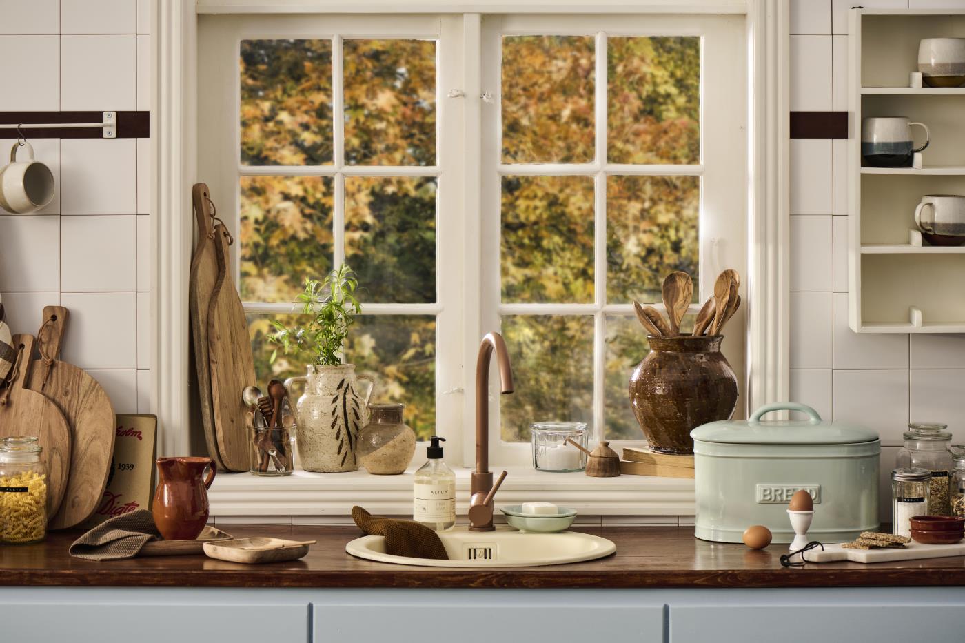 Ceramicznay miętowy / błękitny  chlebak owalny Ib Laursen