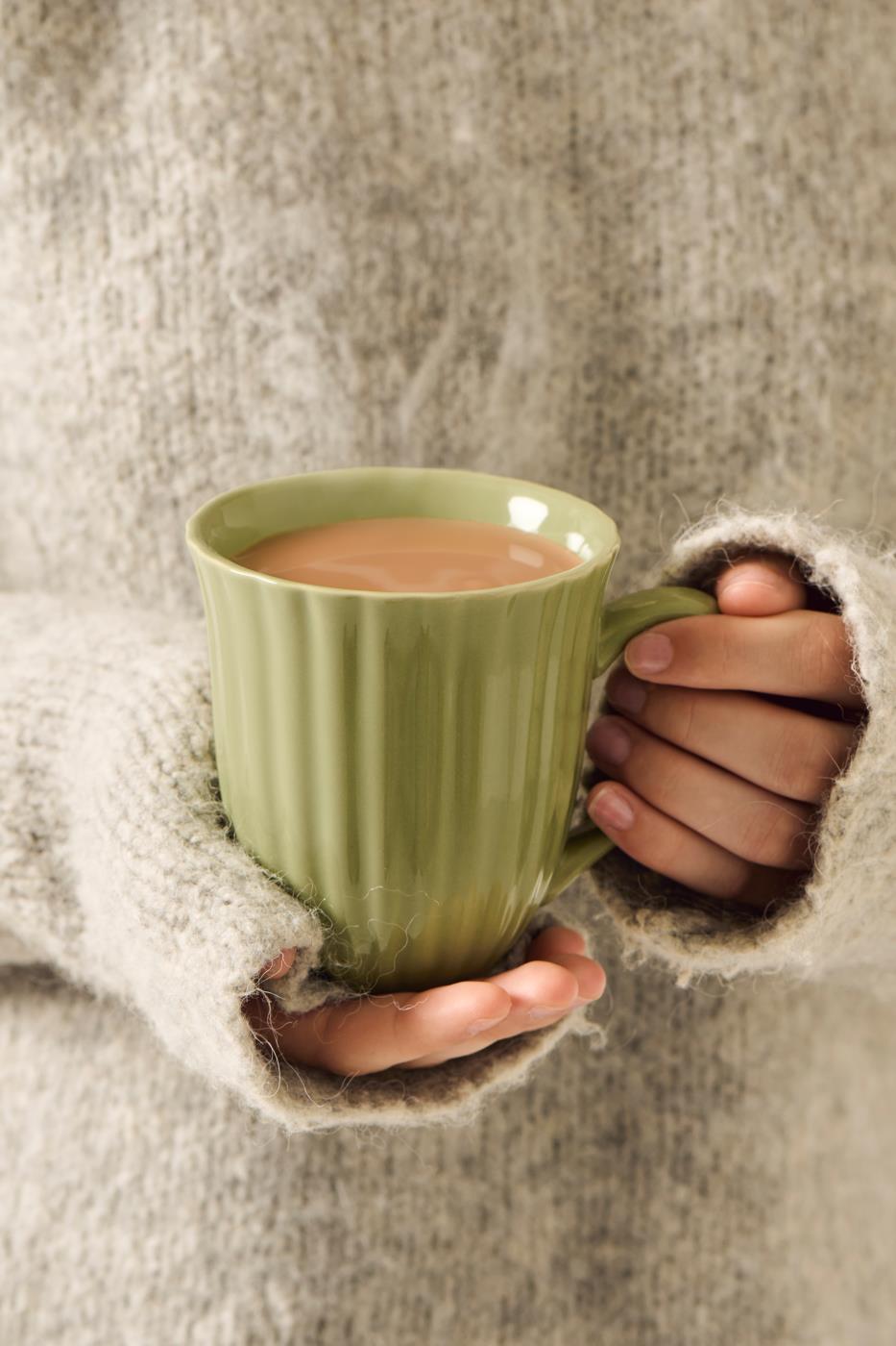 Kubek z rowkami Mynte zielony Wasabi Ib Laursen