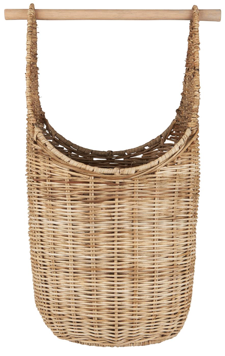 Kosz z uchwytem na papier toaletowy szary rattan Ib Laursen