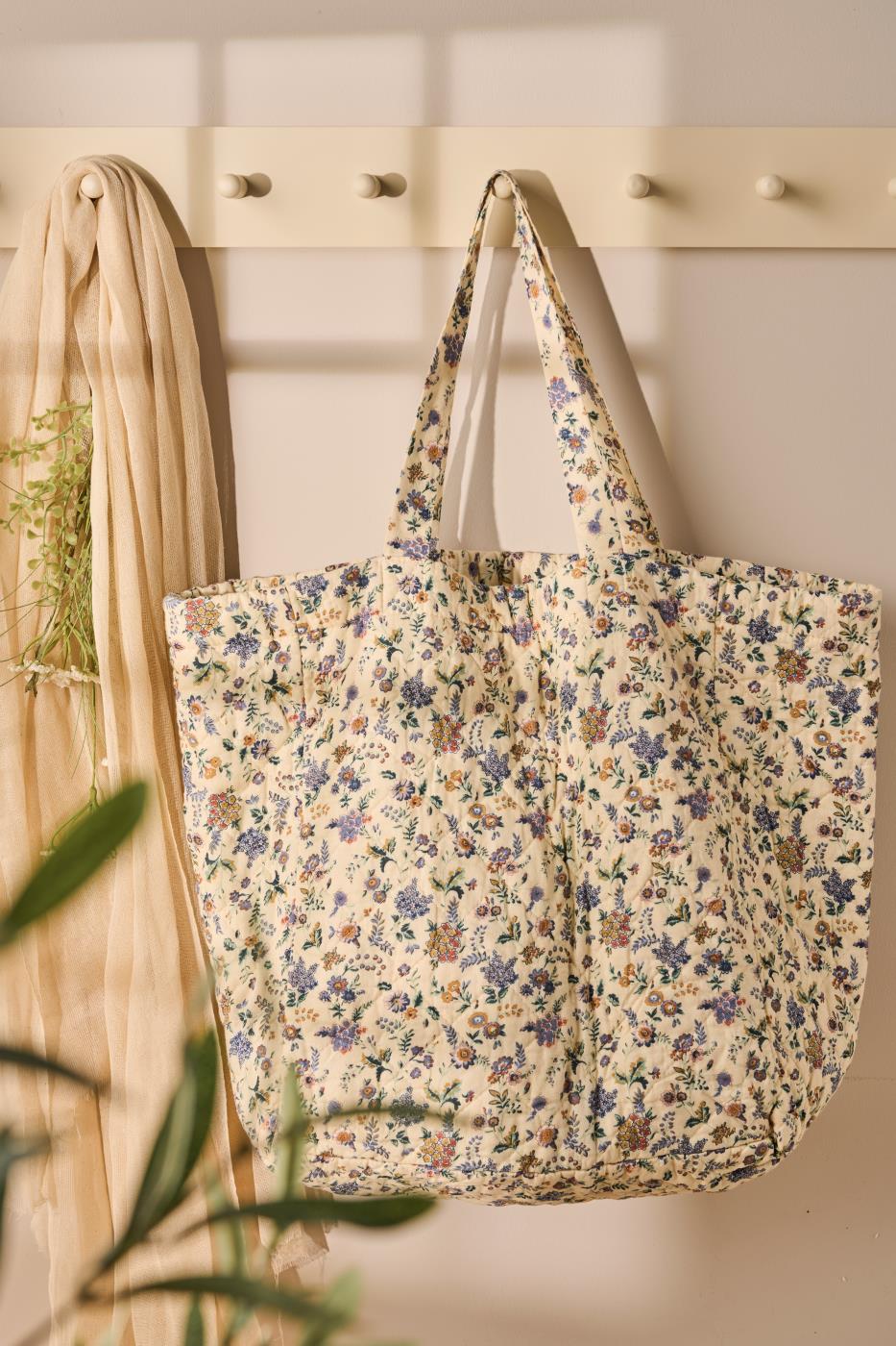 Torba pikowana w kwiaty na zakupy / plażowa Ib Laursen