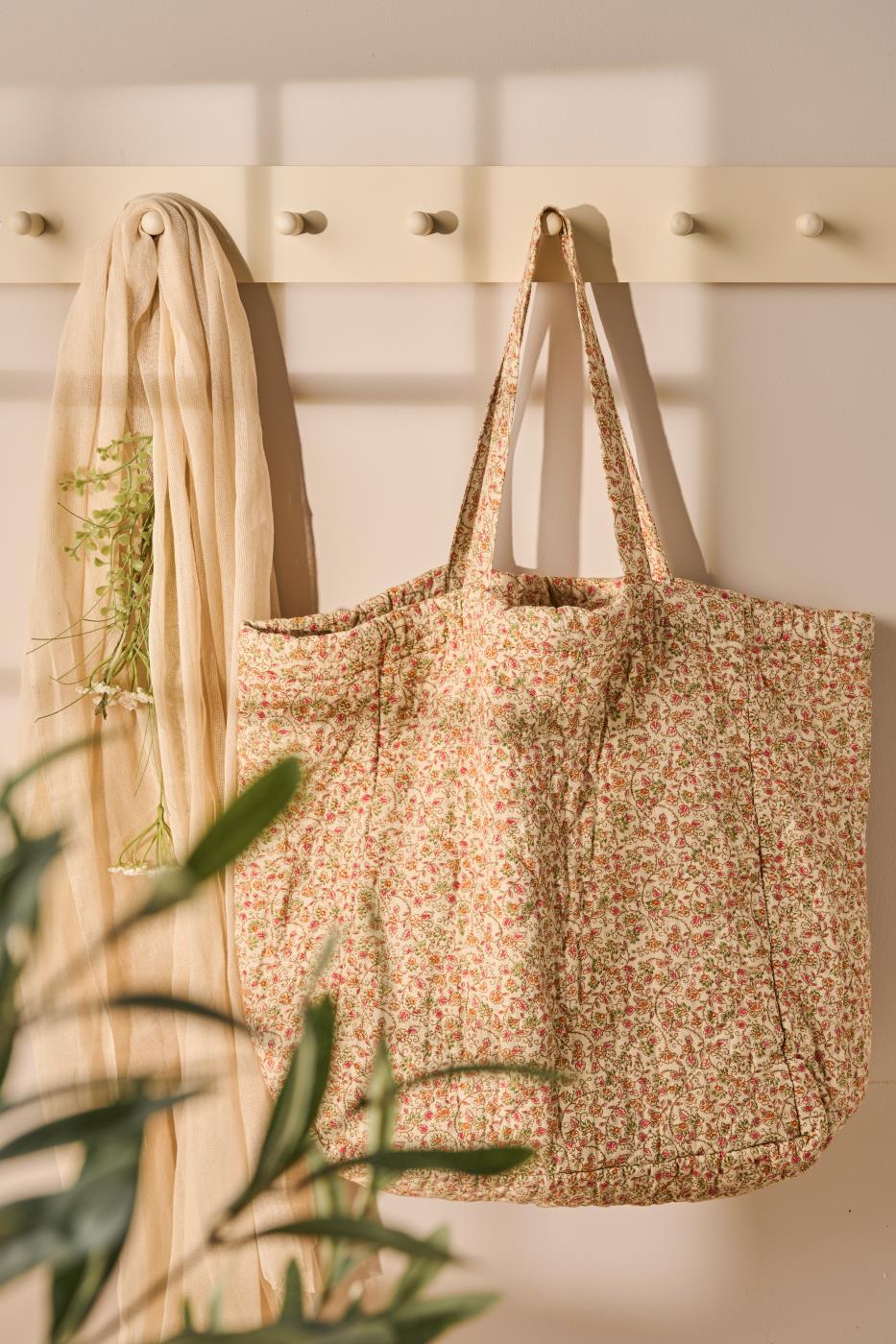 Torba pikowana w kwiaty na zakupy / plażowa Ib Laursen