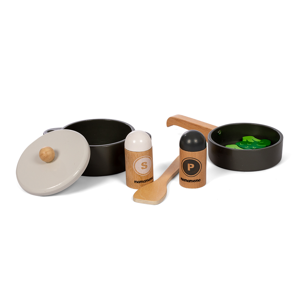 Zestaw do gotowania drewniany dla dzieci Mamamemo