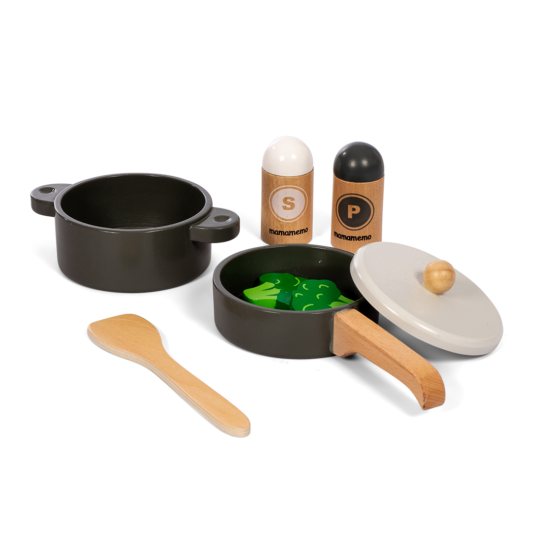 Zestaw do gotowania drewniany dla dzieci Mamamemo