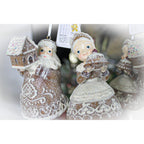 Wiszące ozdoby piernikowe , zestaw 2 szt. mikołaj i laleczka retro Clayre Eef