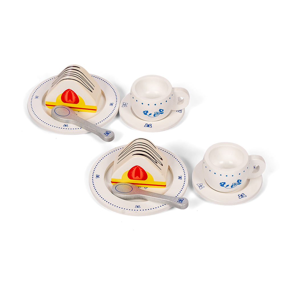 Zestaw "Czas na herbatkę" drewniany do zabawy Mamamemo