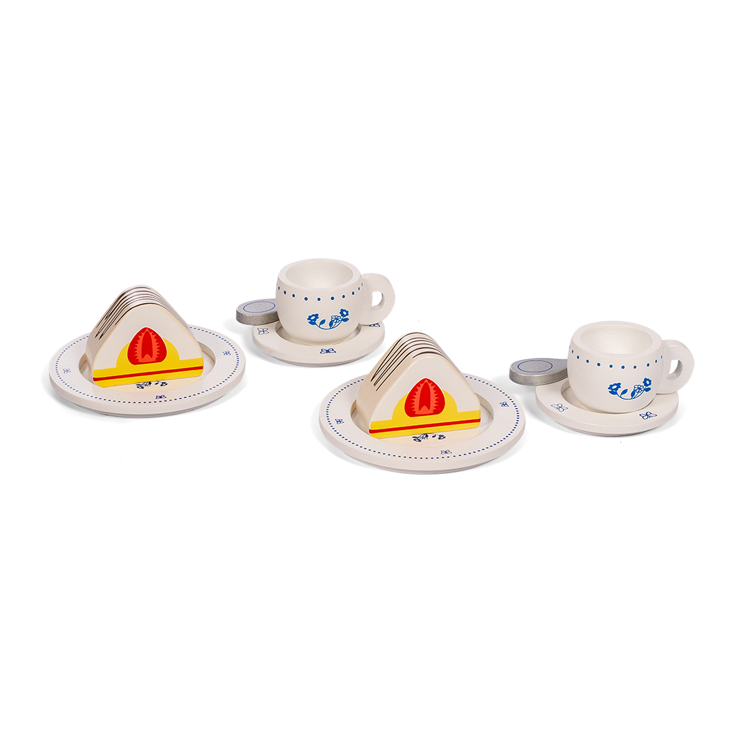 Zestaw "Czas na herbatkę" drewniany do zabawy Mamamemo