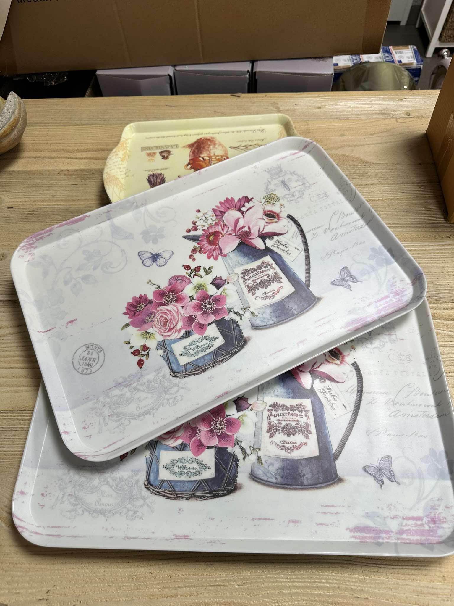 Taca z melaminy retro Clayre & Eef