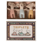 MAILEG Myszki trojaczki 8cm - BABY TRIPLETS in BOX