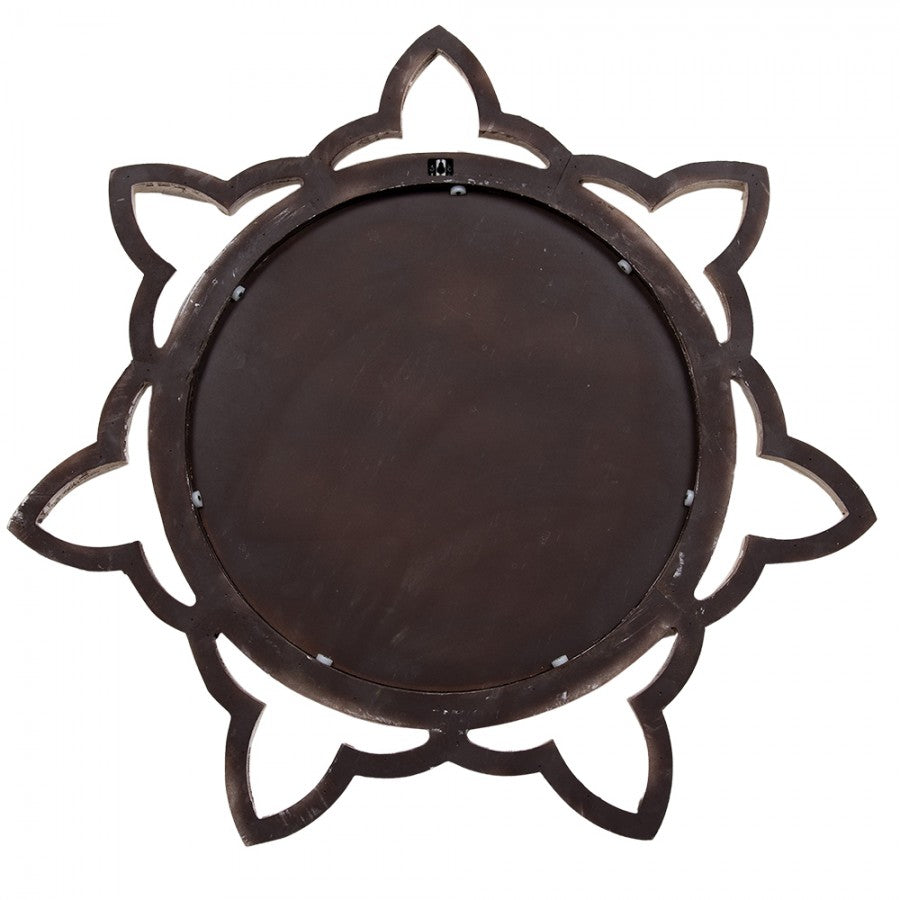 Lustro drewniane beżowe stylowe Maroko 86 cm Clayre Eef