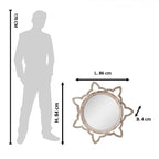 Lustro drewniane beżowe stylowe Maroko 86 cm Clayre Eef