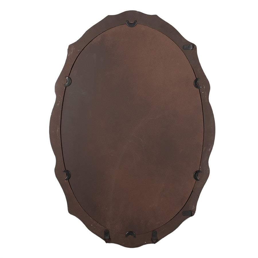 Drewniane lustro Brokante beżowe 75 cm Clayre Eef