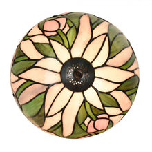 Załaduj obraz do przeglądarki galerii, Lampa stołowa Tiffany 40 cm biurkowa szklana witrażowa różowa Clayre Eef
