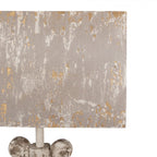 Lampa stołowa drewniana vintage beżowo-szara 83 cm Clayre Eef