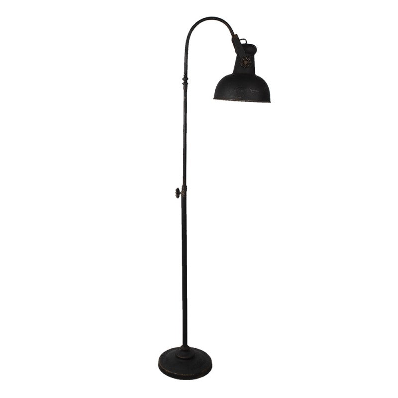 Lampa podłogowa industrialna czarna 59x27x189 cm Clayre & Eef