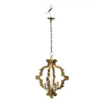 Lampa wisząca prowansalska drewniana złota Clayre Eef