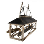 Lampa wisząca , żyrandol Latarnia podłużny rustykalny 99 cm Clayre Eef