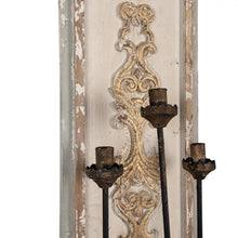 Załaduj obraz do przeglądarki galerii, Kinkiet długi w stylu prowansalskim drewniany vintage 120 cm Clayre Eef
