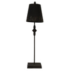 Lampa stołowa czarna żelazna w stylu rustykalnym 75 cm Clayre Eef