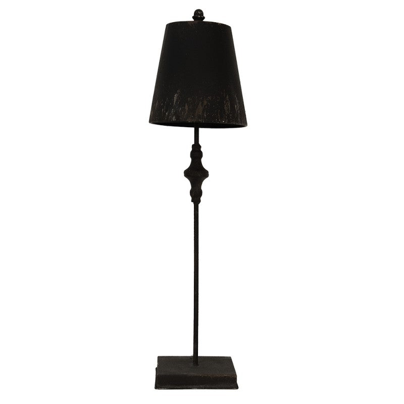 Lampa stołowa czarna żelazna w stylu rustykalnym 75 cm Clayre Eef
