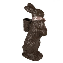 Załaduj obraz do przeglądarki galerii, Figurka Królik 52 cm Brązowy z różową kokardką Clayre &amp; Eef
