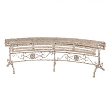 Załaduj obraz do przeglądarki galerii, Ławka ogrodowa 157x55x48 cm Beżowa Metalowa
