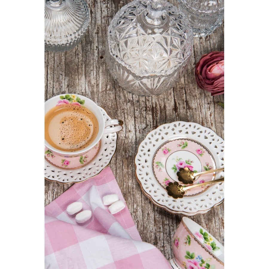 Łyżeczka deserowa kwiatek złota Clayre Eef