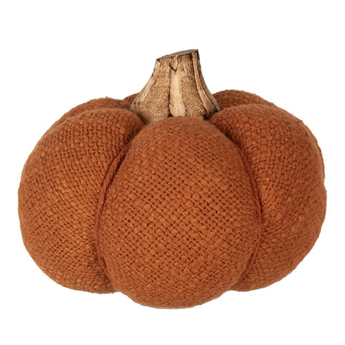 Dynia dekoracyjna home decor z tkaniny pomarańczowa 10 cm Clayre Eef
