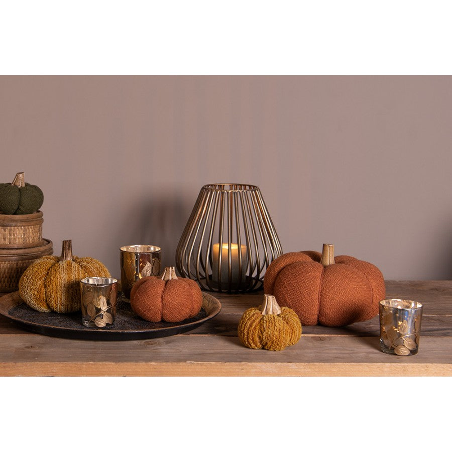 Dynia dekoracyjna home decor z tkaniny pomarańczowa 10 cm Clayre Eef