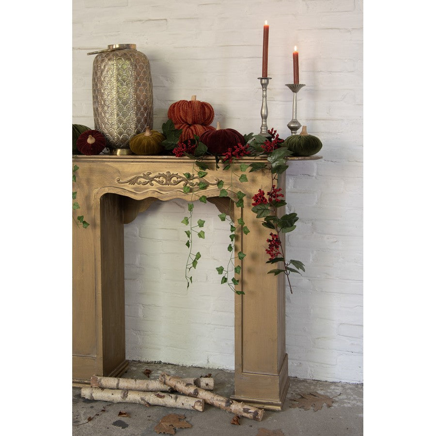 Dynia dekoracyjna z tkaniny bordowa 12 x 10  cm Clayre & Eef