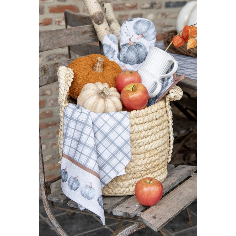 Dynia dekoracyjna z tkaniny pomarańczowa boucle 25x 16 cm Clayre & Eef