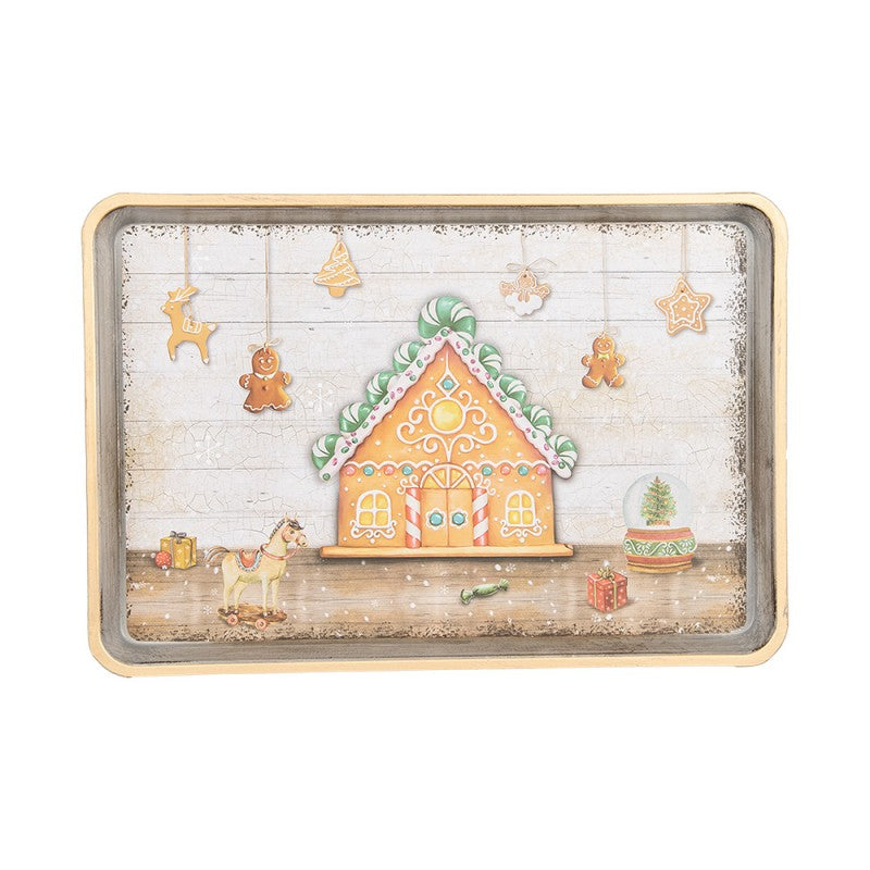 Taca świąteczna domek z piernika 32 x 22 cm Clayre & Eef