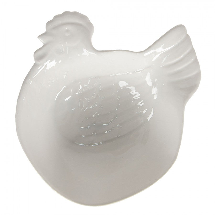 Misa ceramiczna kura 600 ml biała Clayre Eef