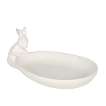 Załaduj obraz do przeglądarki galerii, Talerz , półmisek królik ceramiczny 20 x 13 cm Clayre Eef
