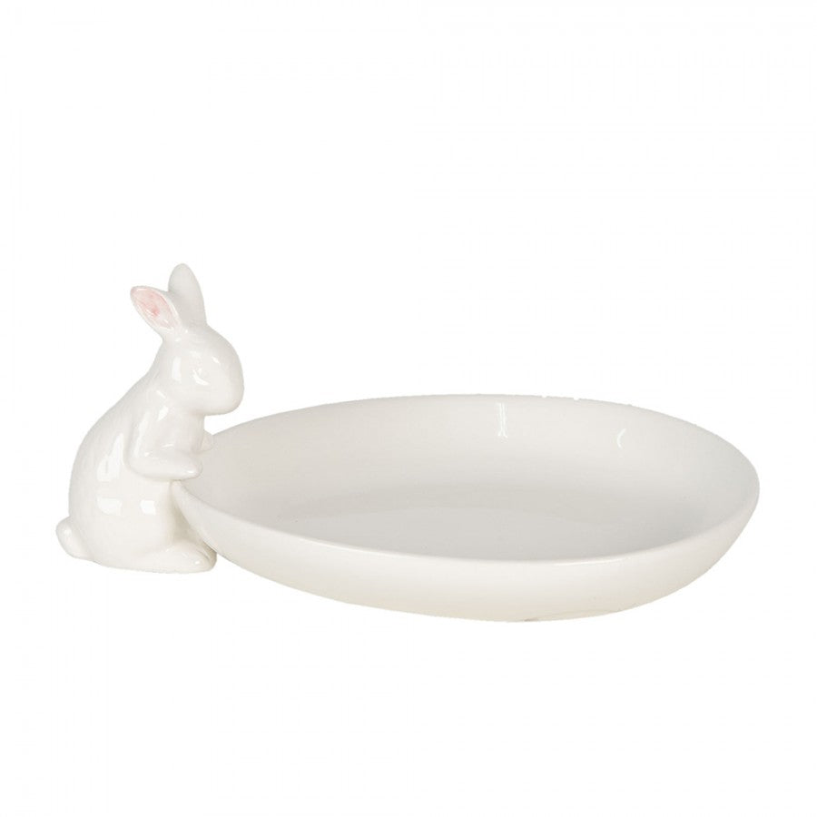 Talerz , półmisek królik ceramiczny 20 x 13 cm Clayre Eef