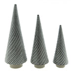 Porcelanowa choinka figurka świąteczna szara 22 cm Clayre Eef