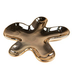 Talerz złoty piernikowy ludzik świąteczny 12 cm Clayre Eef