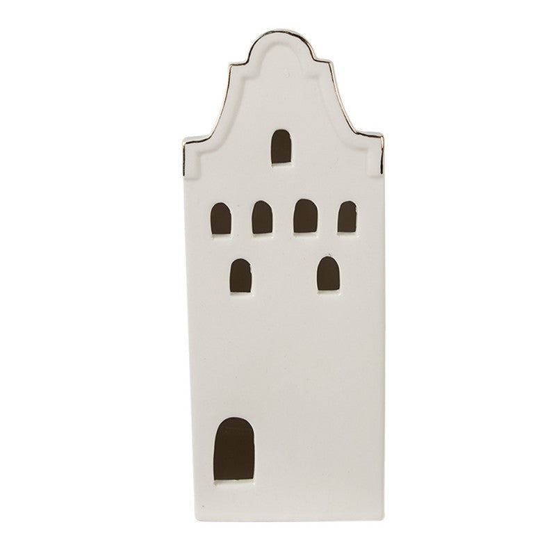 Domek , Kamieniczka porcelanowa figurka świąteczna 16 cm Led Clayre Eef