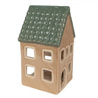 Świecznik Domek ceramiczny brązowy Clayre Eef
