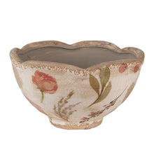 Załaduj obraz do przeglądarki galerii, Doniczka ceramiczna kwiaty 16 x 9 cm retro Clayre Eef
