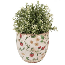 Załaduj obraz do przeglądarki galerii, Doniczka ceramiczna truskawki 14 cm M Clayre &amp; Eef

