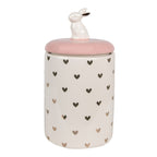 Ceramiczny pojemnik do przechowywania królik w serduszka 30 cm Clayre Eef