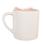 Kubek ceramiczny głowa królika różowo biały Clayre & Eef