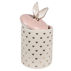 Ceramiczny pojemnik do przechowywania uszy królika w serduszka 20 cm Clayre Eef