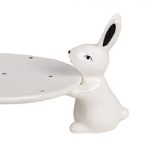 Załaduj obraz do przeglądarki galerii, Patera ceramiczne króliczki biało czarne Clayre Eef
