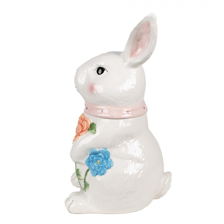 Pojemnik ceramiczny królik wielkanocny 29 cm Clayre & Eef