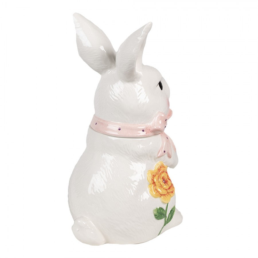 Pojemnik ceramiczny królik wielkanocny 29 cm Clayre & Eef