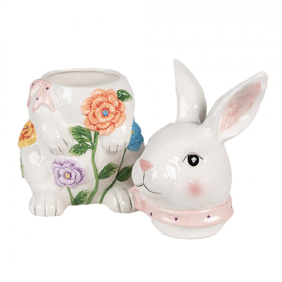 Pojemnik ceramiczny królik wielkanocny 29 cm Clayre & Eef