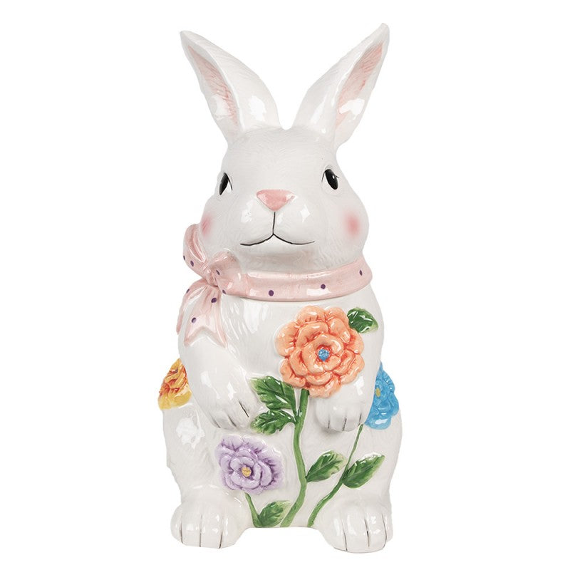 Pojemnik ceramiczny królik wielkanocny 29 cm Clayre & Eef