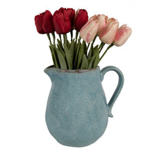 Załaduj obraz do przeglądarki galerii, Dzbanek , wazon kamienny niebieski na kwiaty 20 cm Clayre Eef

